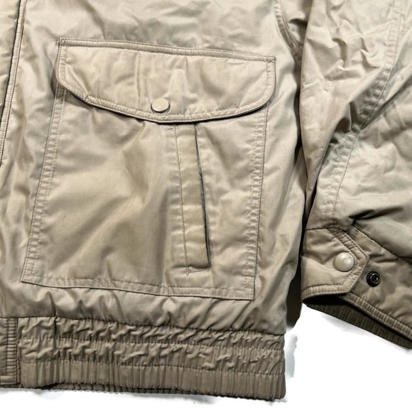David Taylor Jacket Mens XL Puffer Khaki Quilted Lining - Picture 3 of 12